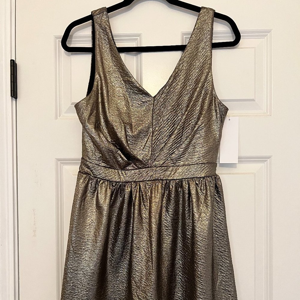 Gold cocktail dress from One Clothing Los Angeles